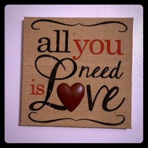 💟All YOU NEED IS LOVE Wall Art